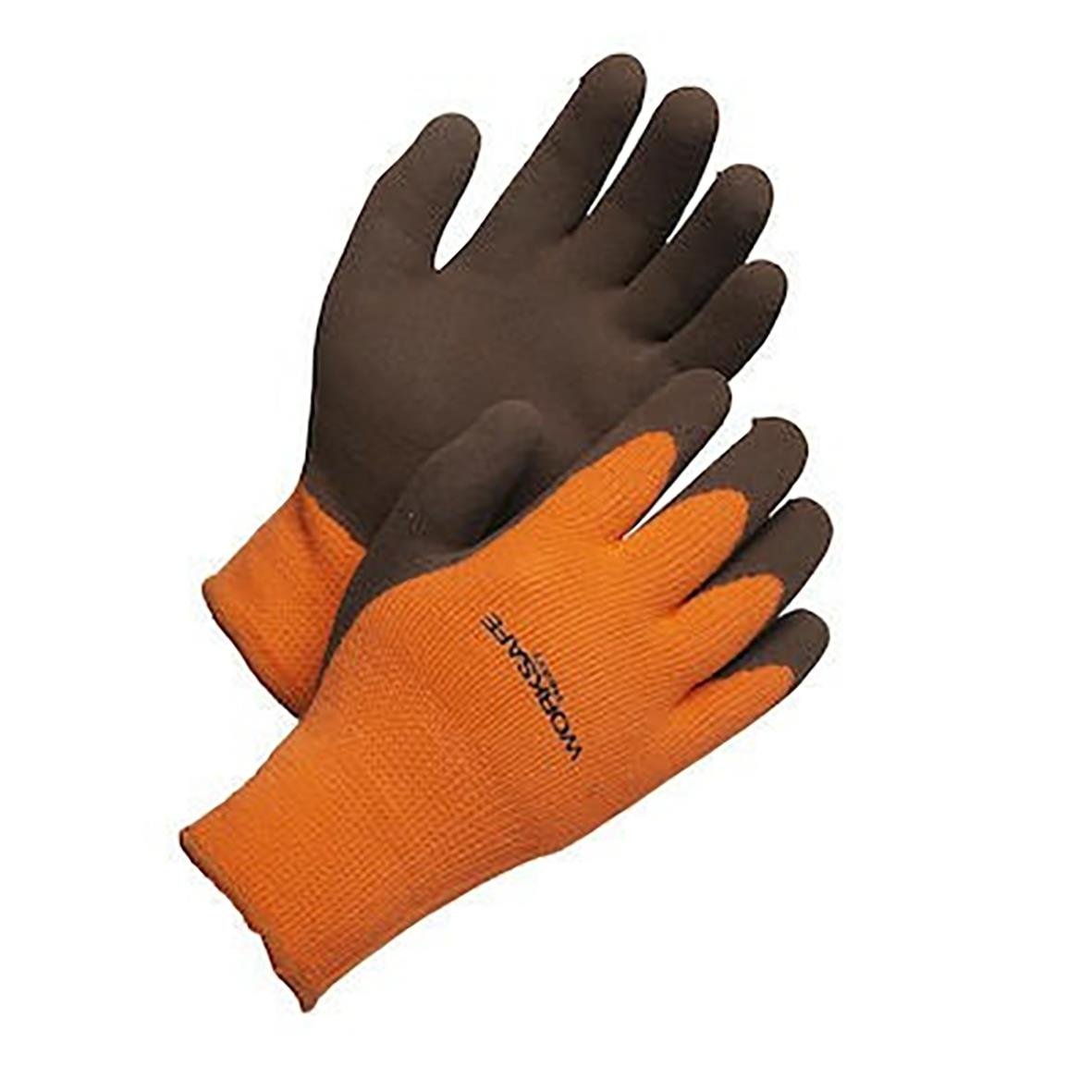 Latexbelagd handske i orange och svart, Worksafe H50-462W, storlek 11