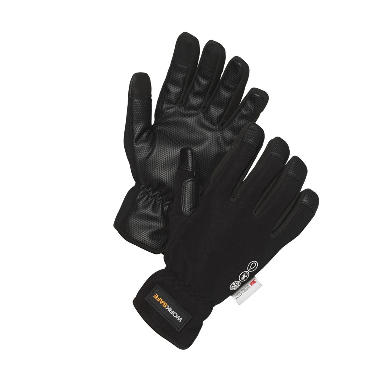 Svarta vinterhandskar Worksafe PU Pro Slip-on 9 för arbetsbruk