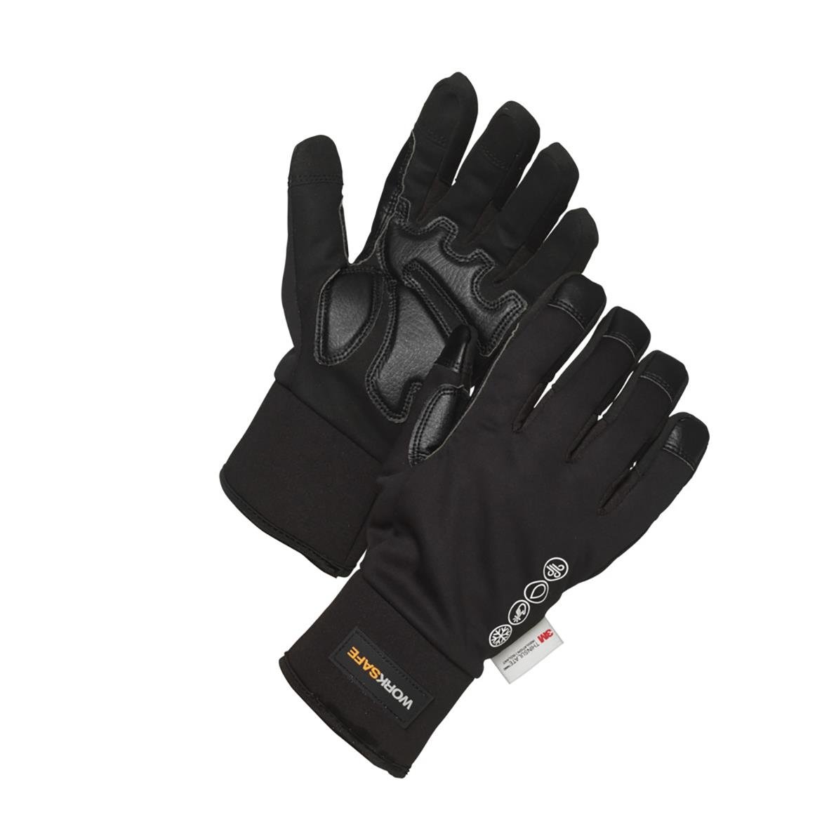 Vinterhandskar Worksafe Heavy Synthetic Slip-on svarta handskar för arbete