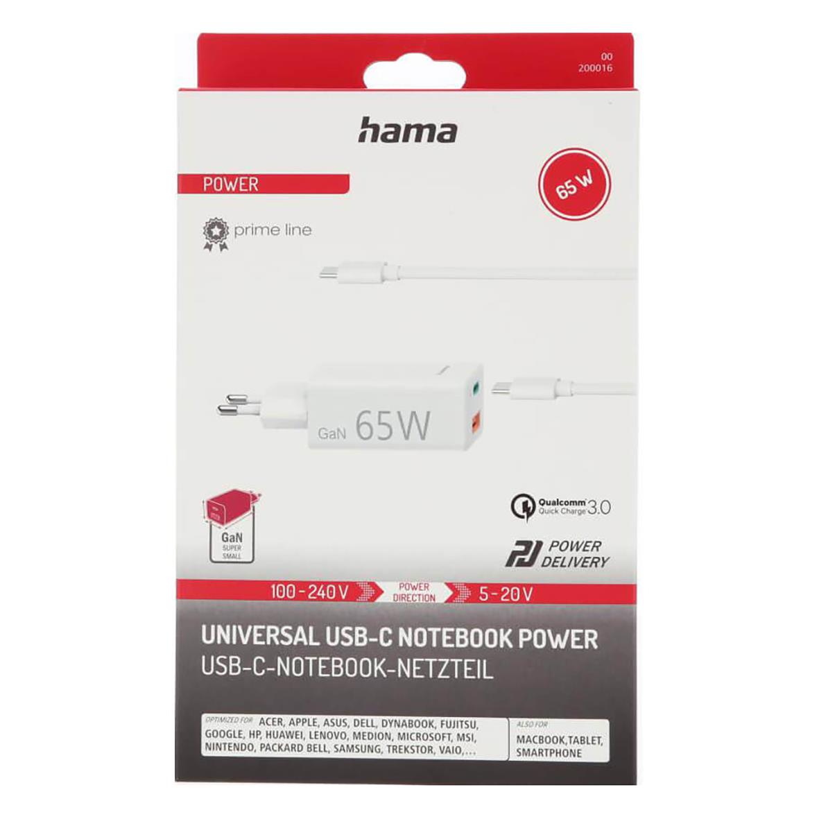 Väggladdare Hama GaN PD 65W USB C/USB A 95010000_7