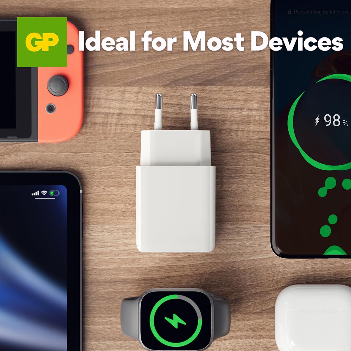 Väggladdare GP WM2B PD 20W USB-A + USB-C 95010017_6