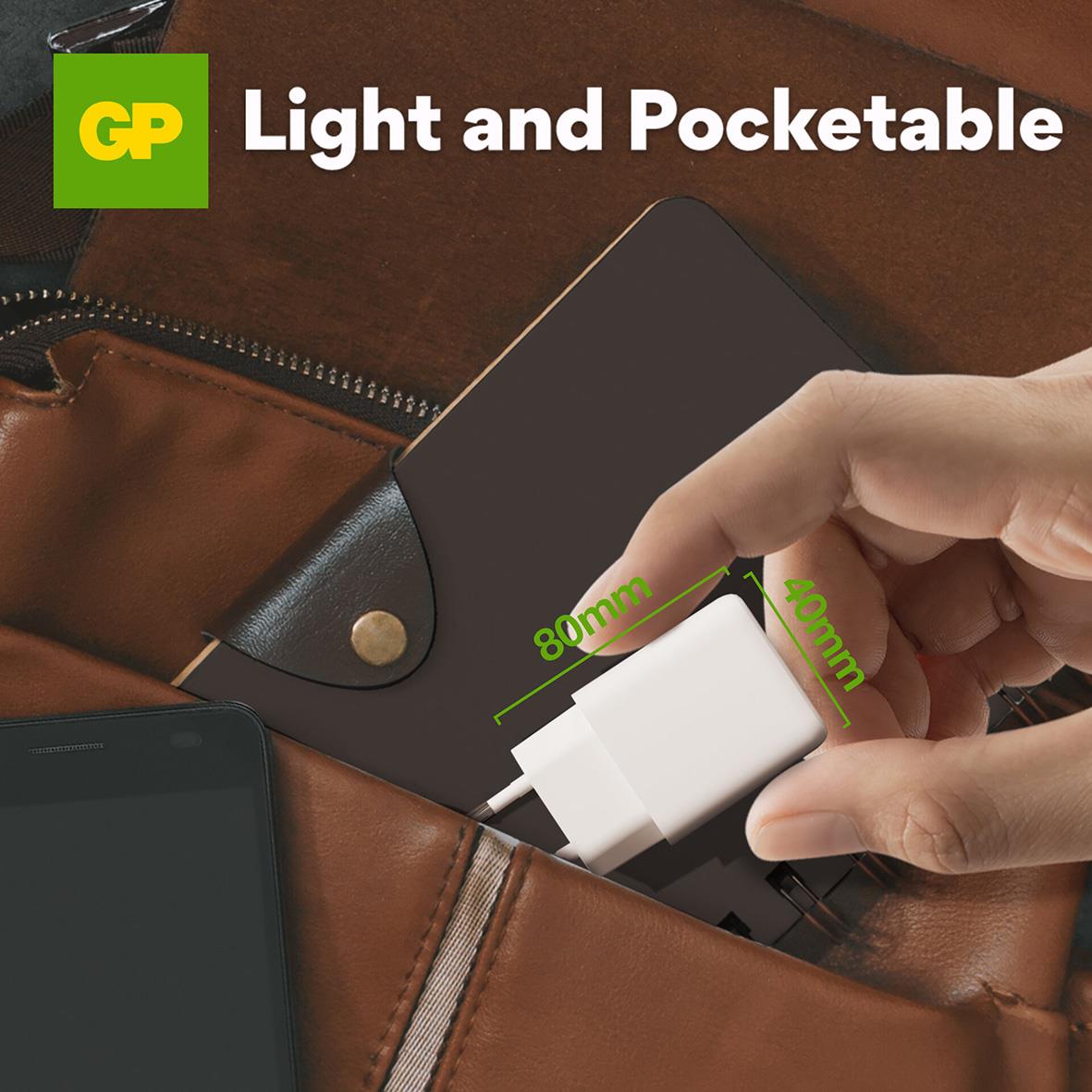 Väggladdare GP WM2B PD 20W USB-A + USB-C 95010017_7