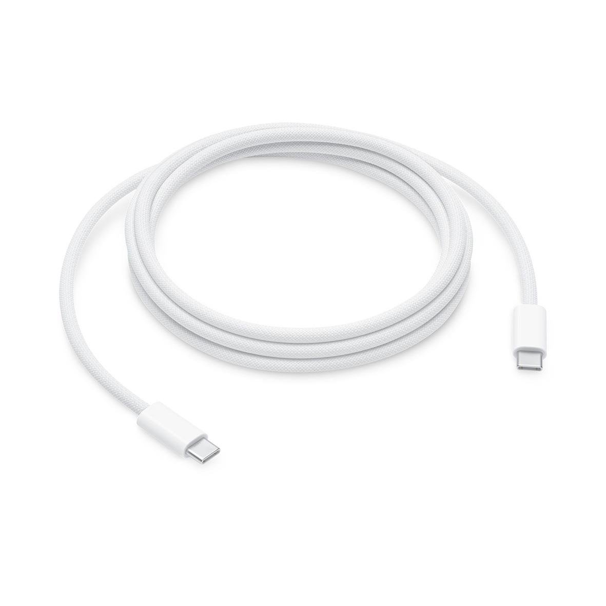 Laddkabel Apple USB-C 240W 2m vit, flexibel och lång för laddning