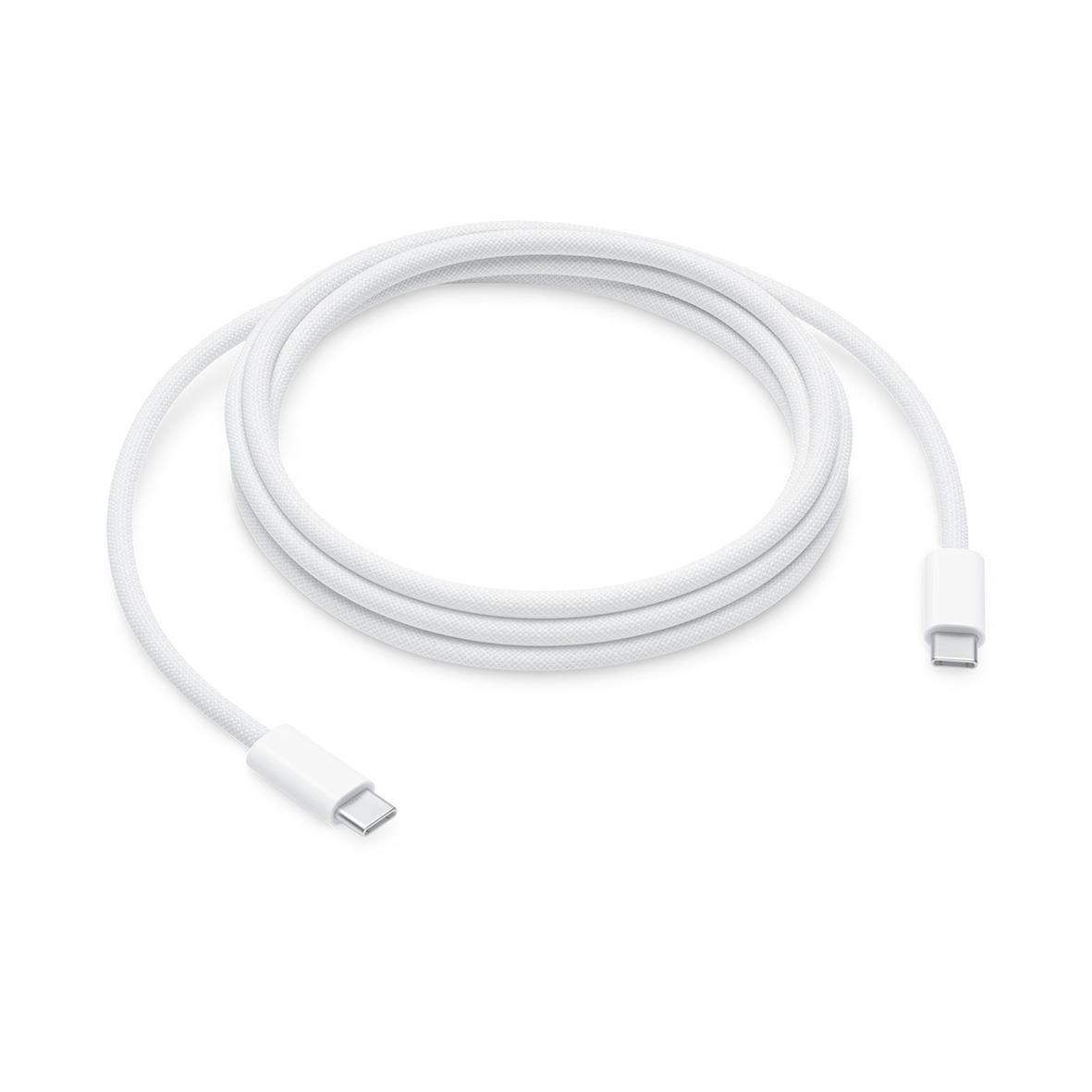 Laddkabel Apple USB-C 240W 2m vit, flexibel och lång för laddning