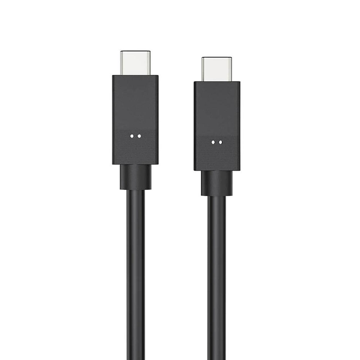 Svart USB-C kabel 1,5m med USB-C 3.1 5A/100W/10GB Gen 2 för snabb data och laddning