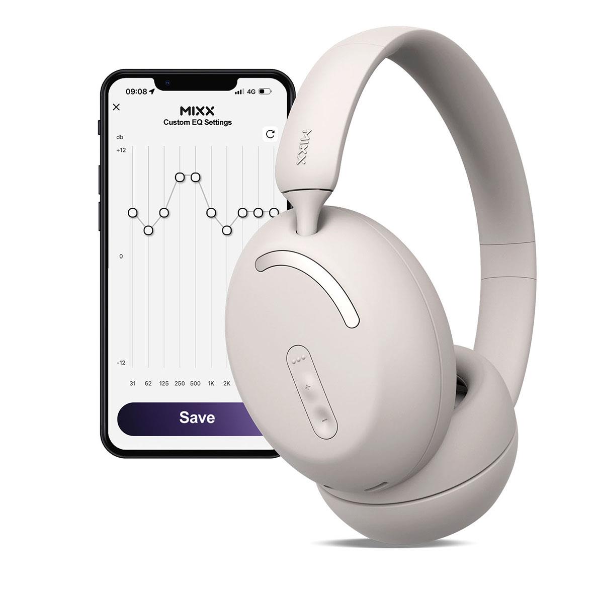 Hörlurar Mixx Over-Ear Trådlös StreamQ D2 Sand med tillhörande app