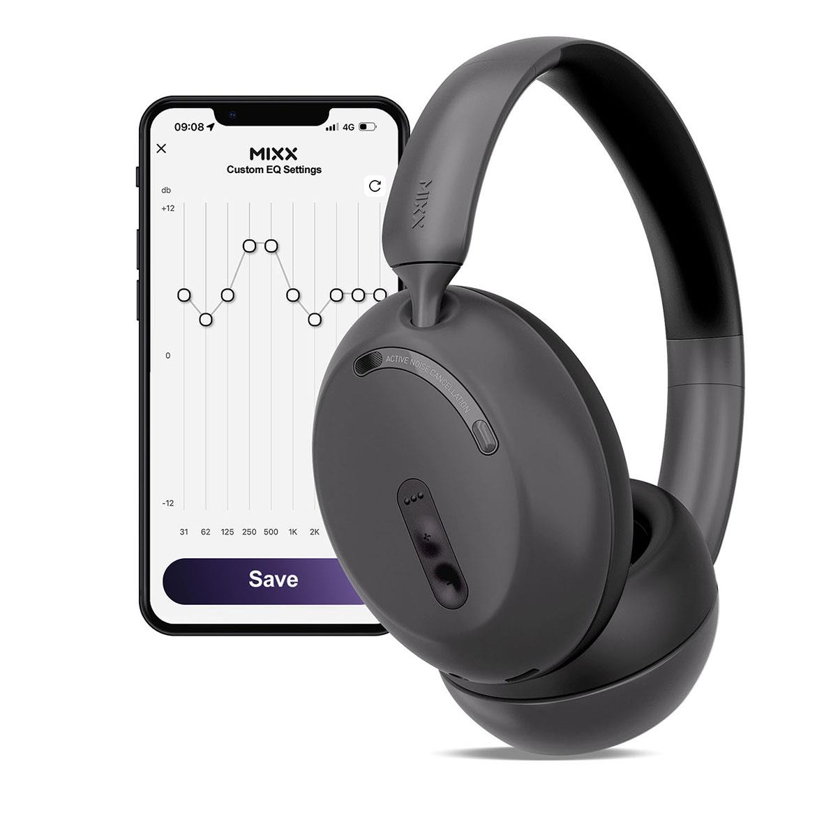 Hörlurar Mixx Over-Ear Trådlös StreamQ D3 ANC Svart med app för ljudinställningar