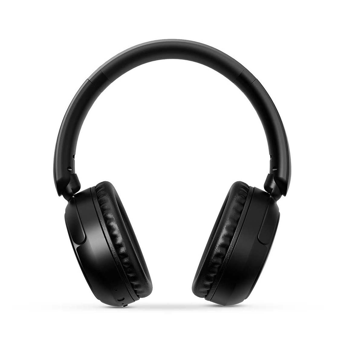 Svarta trådlösa over-ear hörlurar från Nedis