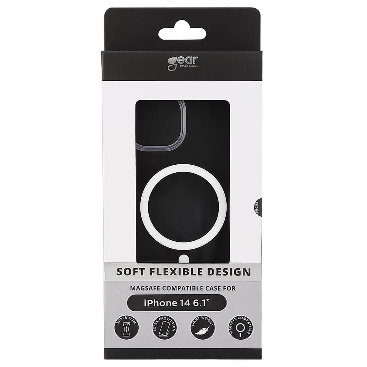 Transparent TPU mobilskal Gear för iPhone 13/14 Magseries med flexibel design