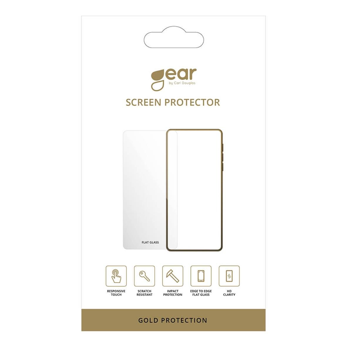 Skärmskydd för iPhone 15 i härdat glas med 2.5D-kant och skydd mot stötar och repor