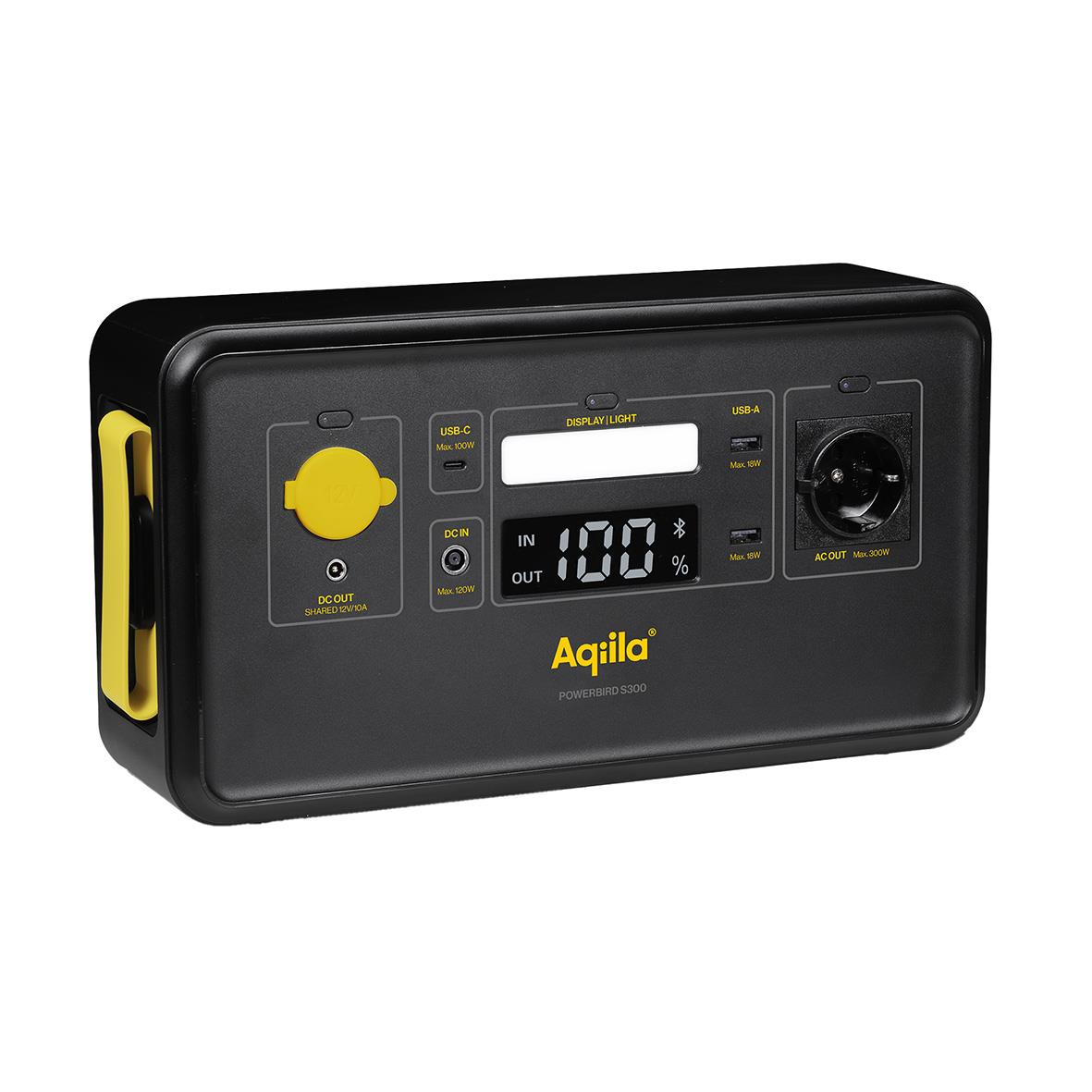 Powerstation Aqiila Powerbird S300 294Wh / 300W med digital display och uttag