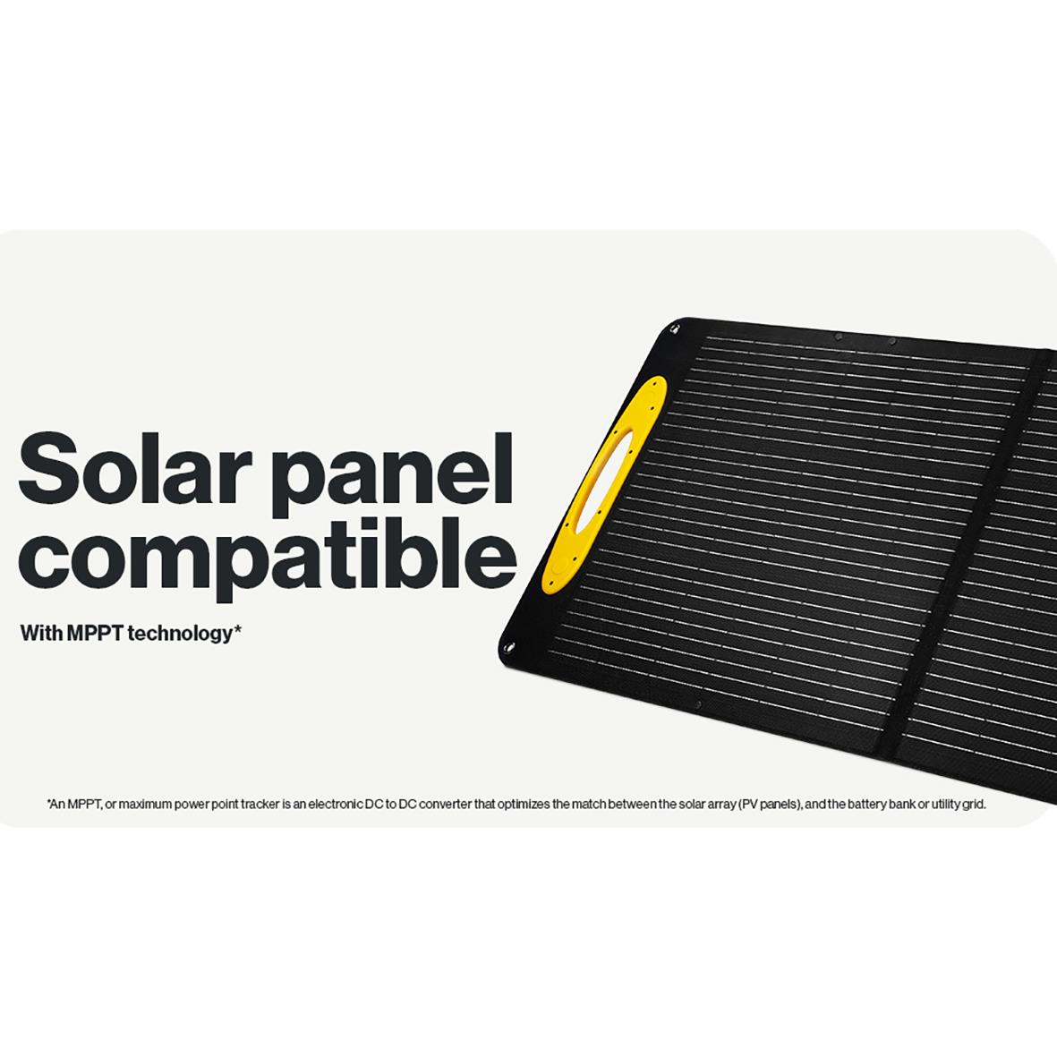 Powerstation Aqiila Powerbird S1500 med 1568Wh och 1500W, solcellspanel kompatibel med MPPT-teknik