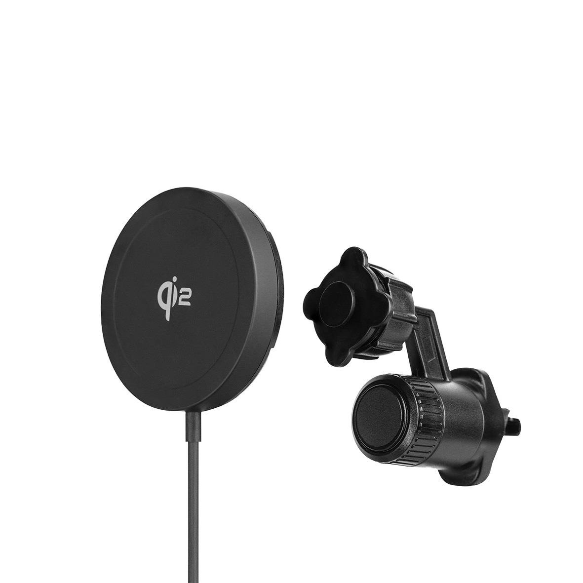 Trådlös mobilladdare Aqiila Qi2 15W med bilfäste