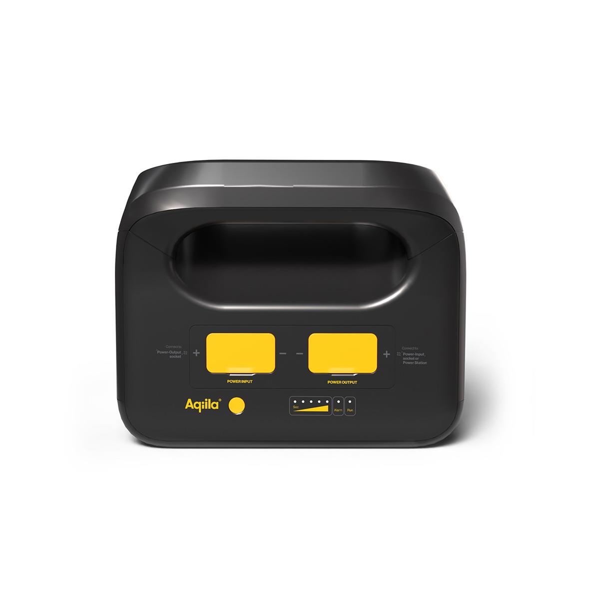 Powerstation Aqiila Powebird S2500V2 2500W i svart med handtag och kontrollpanel