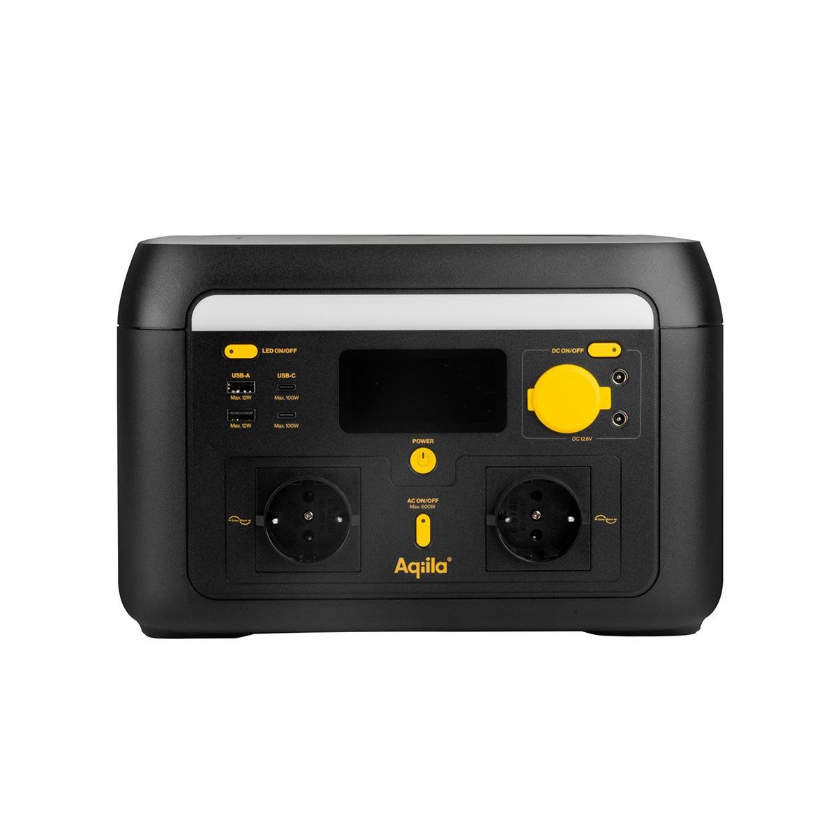 Powerstation Aqila Powebird S600V2 600W med digital display och uttag