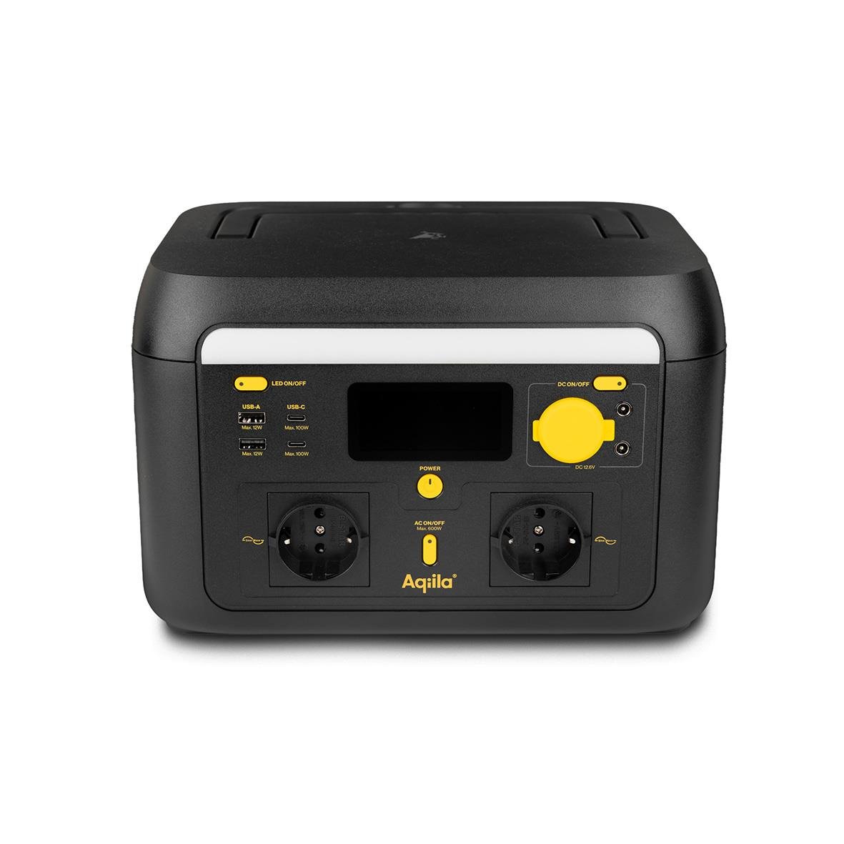 Powerstation Aqiila Powebird S600V2 600W med digital display och uttag