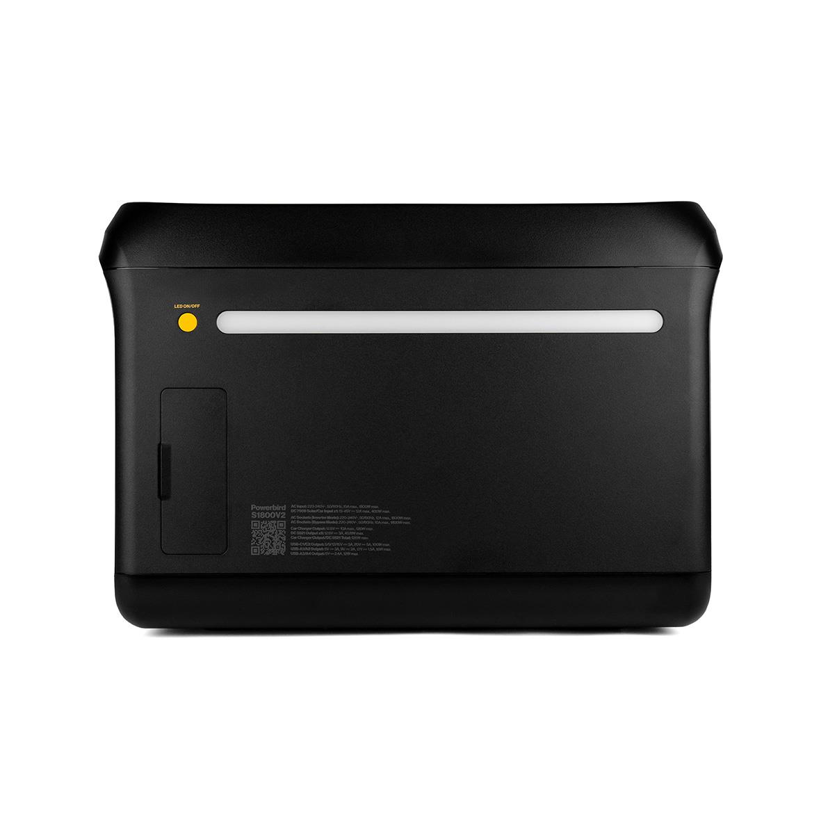 Powerstation Aqiila Powebird S1800V2 1800W svart batteripaket sett ovanifrån