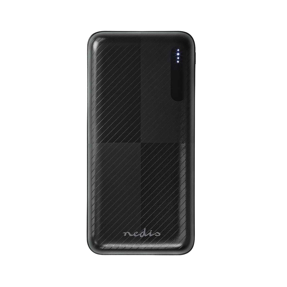Powerbank Nedis 20000mAh svart med LED-indikatorer