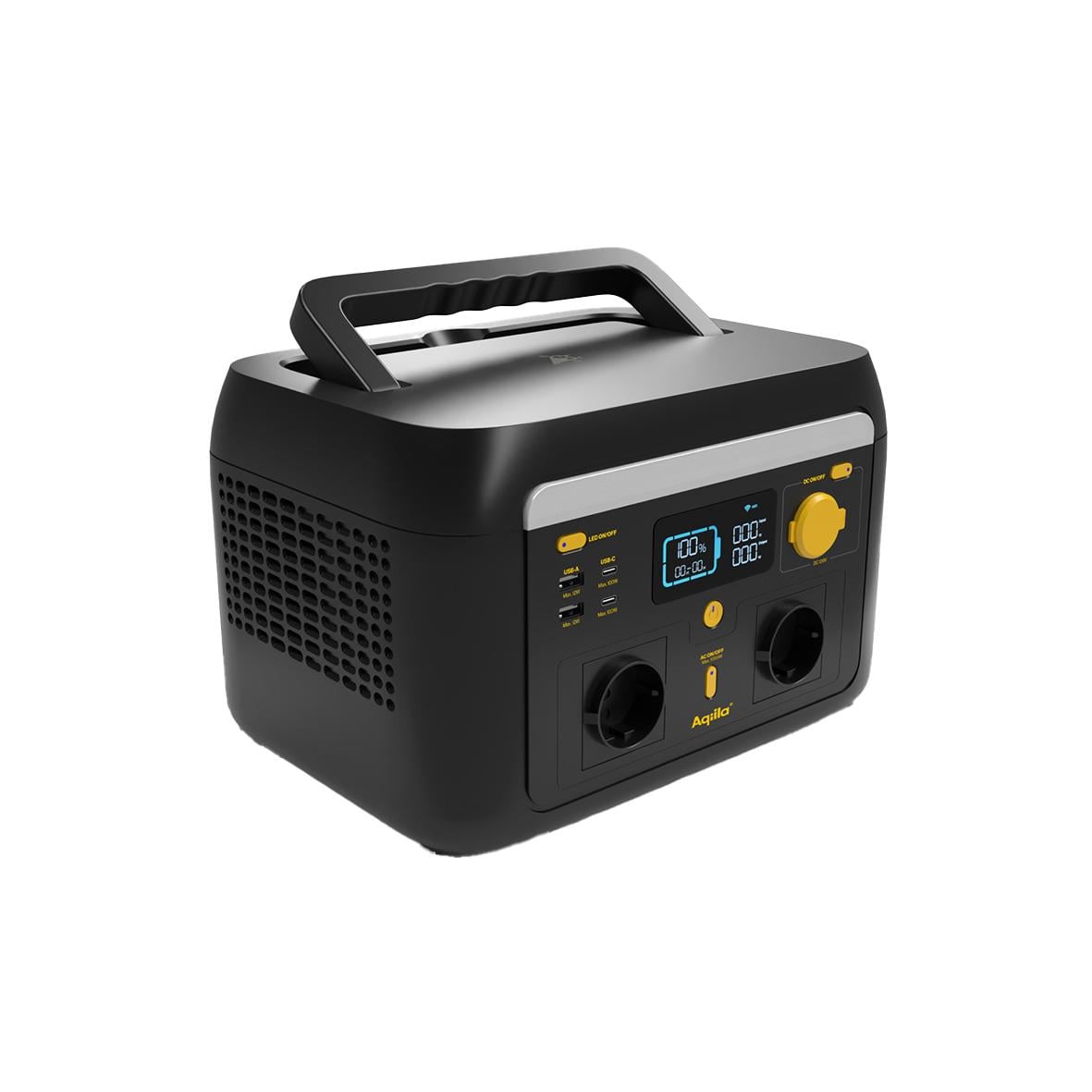 Powerstation Aqiila Powerbird S1000v2 1000W 614Wh med digital display och handtag