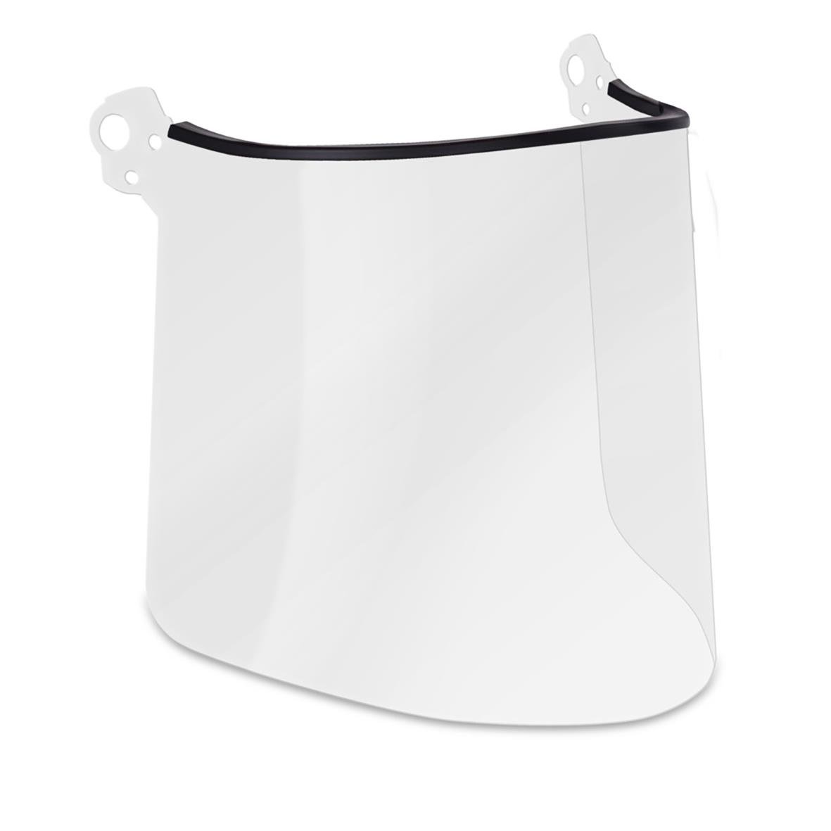 Visir Kask Plasma, ansiktsskydd med transparent plastskärm och svart kant