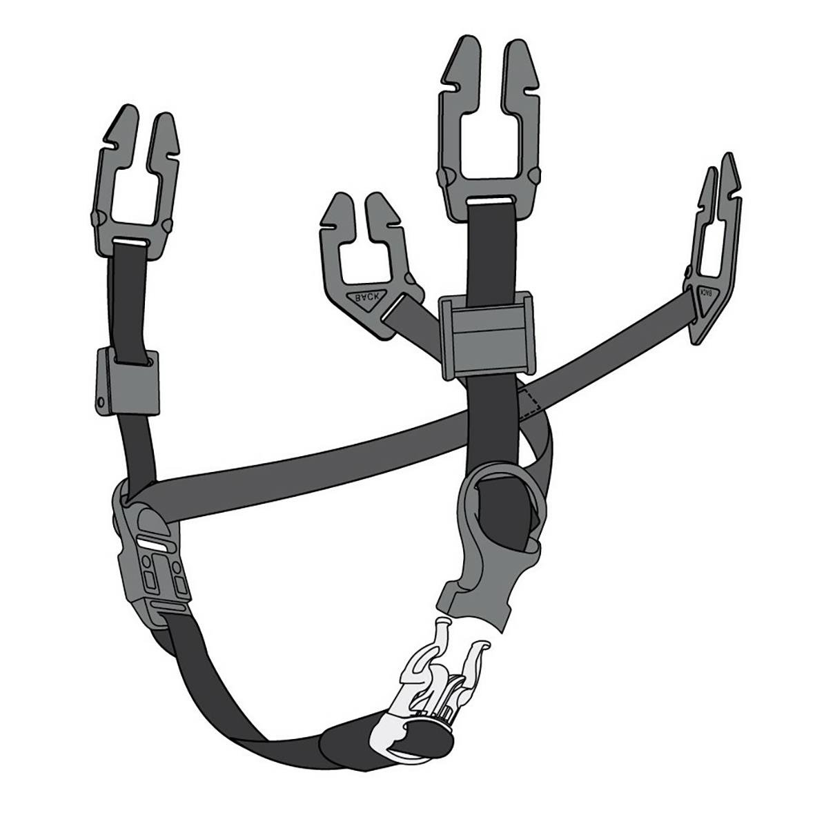 Hakband MSA V-Gard 4-punkts säkerhetsband för hjälmar