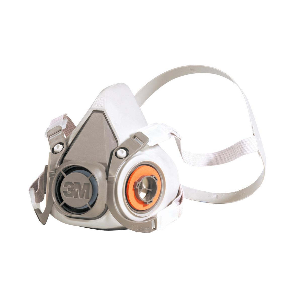 Halvmask 3M 6100 Small med andningsfilter och huvudband