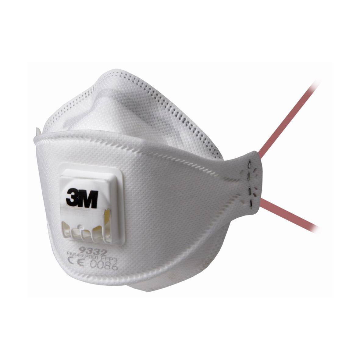 Halvmask 3M 9332+ FFP3 NR D V M Ventil för skydd mot partiklar