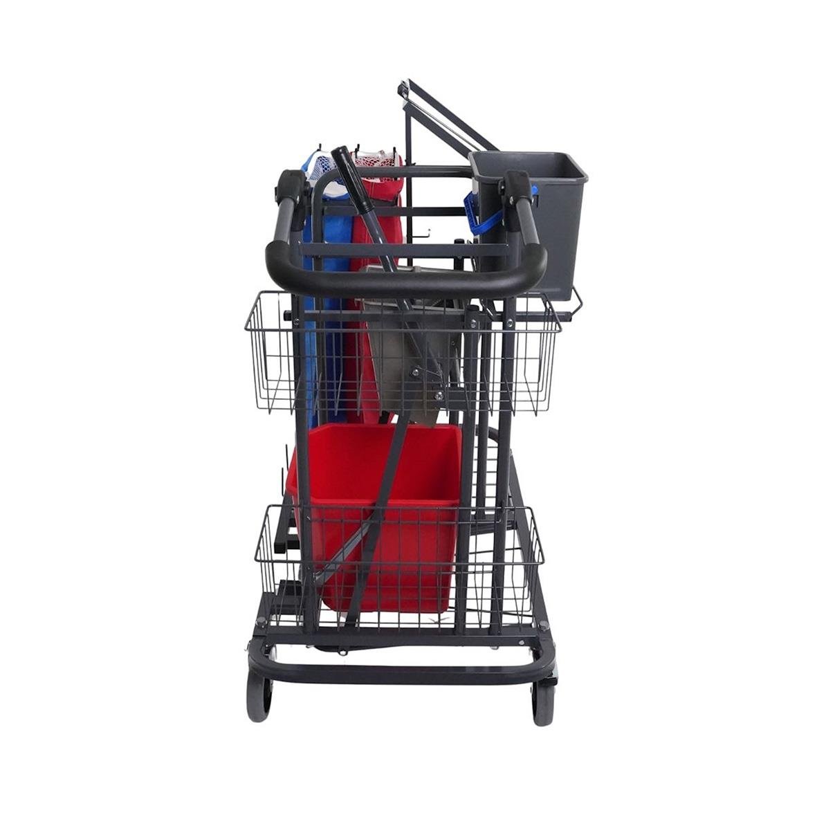 Städvagn Nordexia S2-Pressvagn komplett med korgar och redskap