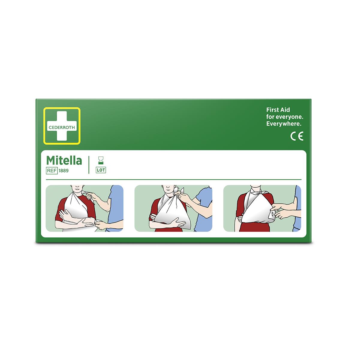 Refill för mitella från Cederroth med instruktioner för användning