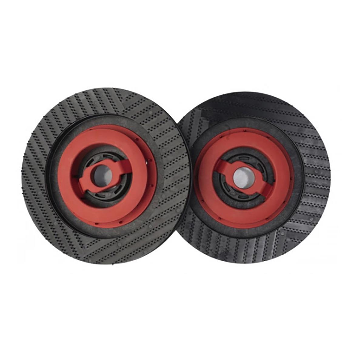 Två rondellhållare för Flex 9", svart och röd, till Nu-Mop NUC244NX