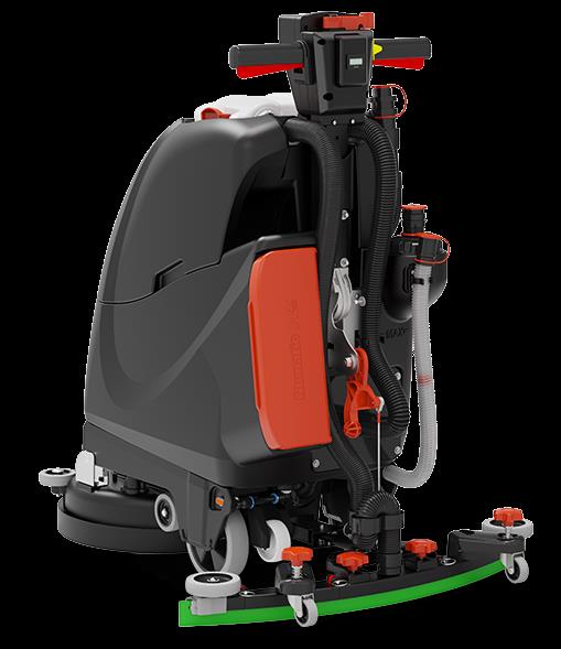 Kombiskurmaskin Numatic TTB3045NXUB 450mm utan batteri, svart och orange design