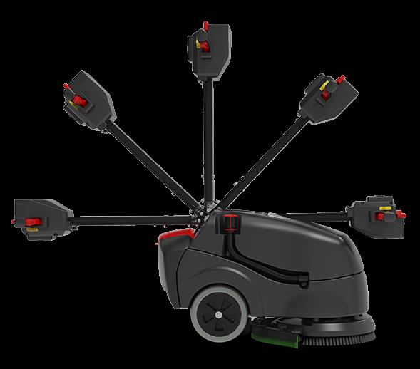 Kombiskurmaskin Numatic TTB1840NXUB med sex utbytbara moppar, exkl batteri