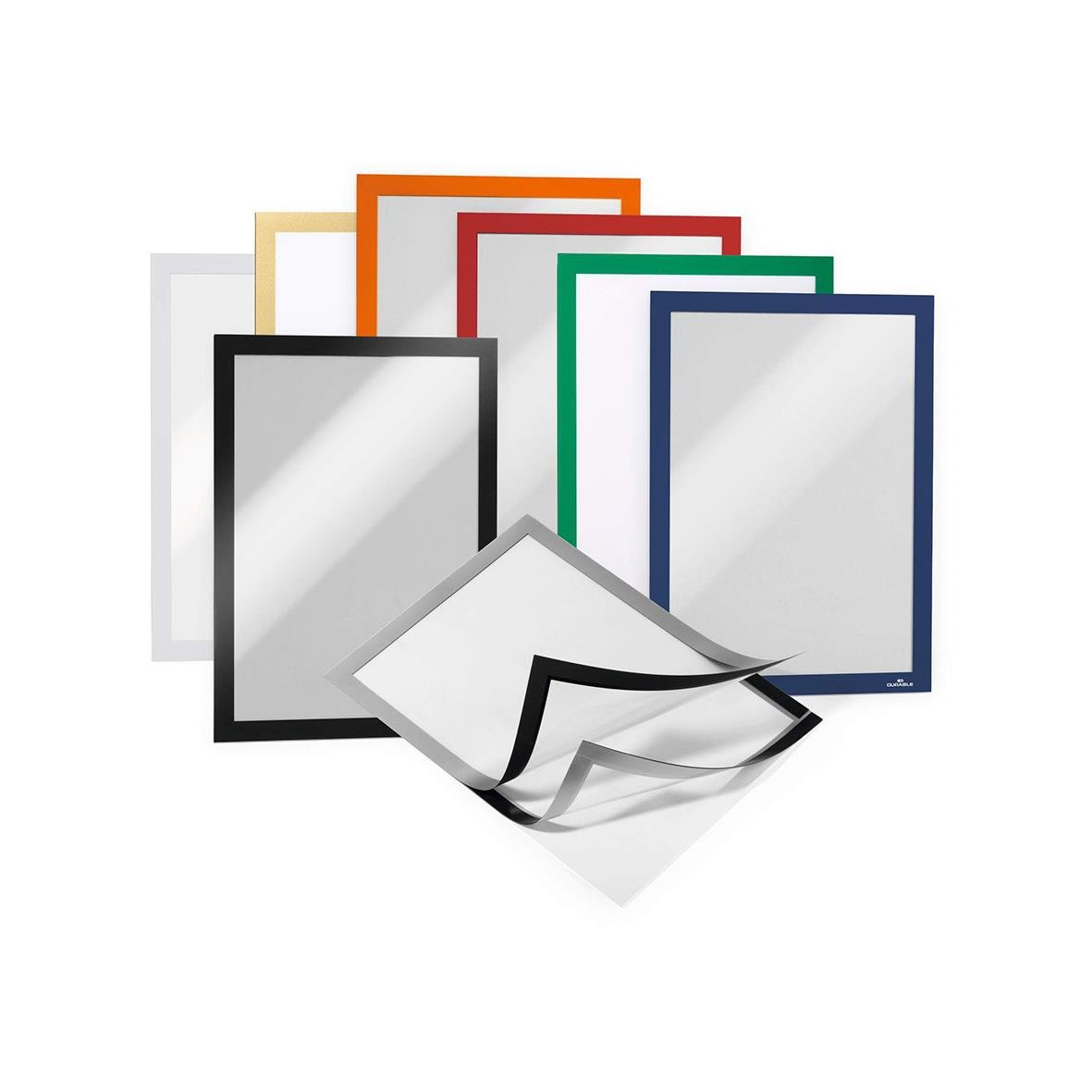 Självhäftande informationsramar i olika färger för A4-format