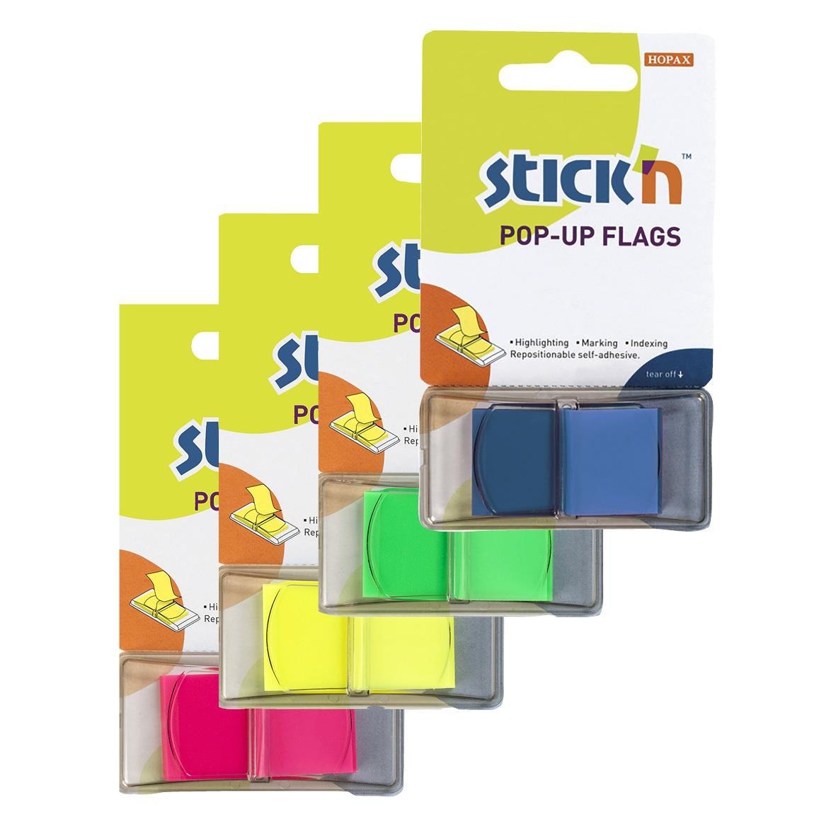 Märkflik Stick'n 50 flikar i olika färger, storlek 45x25mm