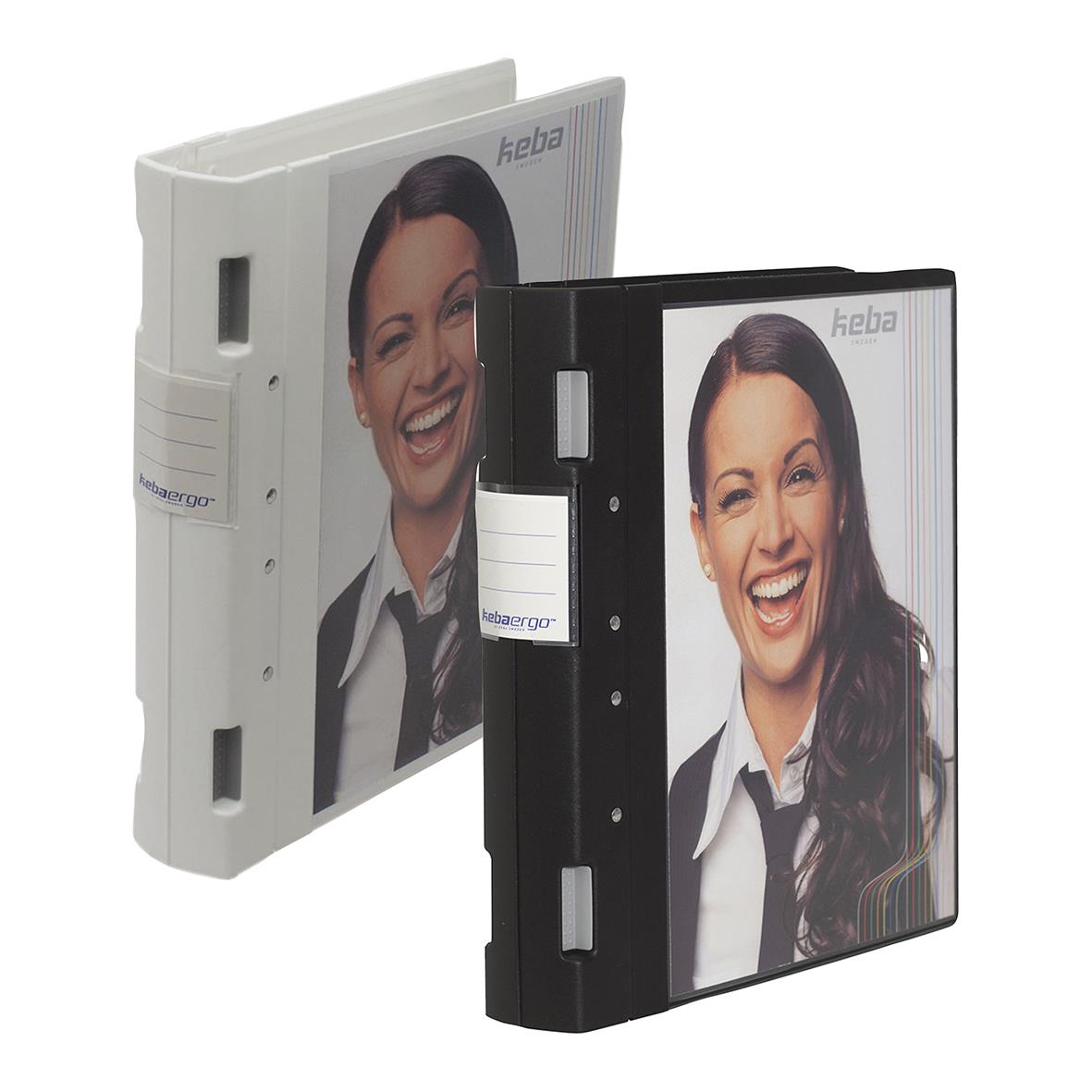 Gaffelpärm Keba Ergo Med Ficka 55mm Svart A4+ 11200106