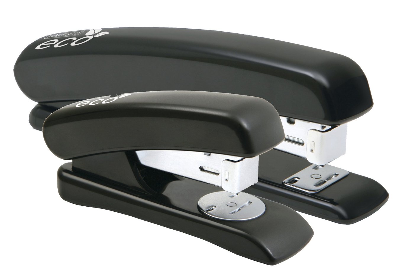 Svart häftapparat Rapesco Eco 20 ark, ergonomisk design
