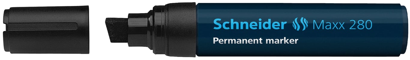 Svart permanent marker Schneider Maxx 280, skuren, 4/12mm