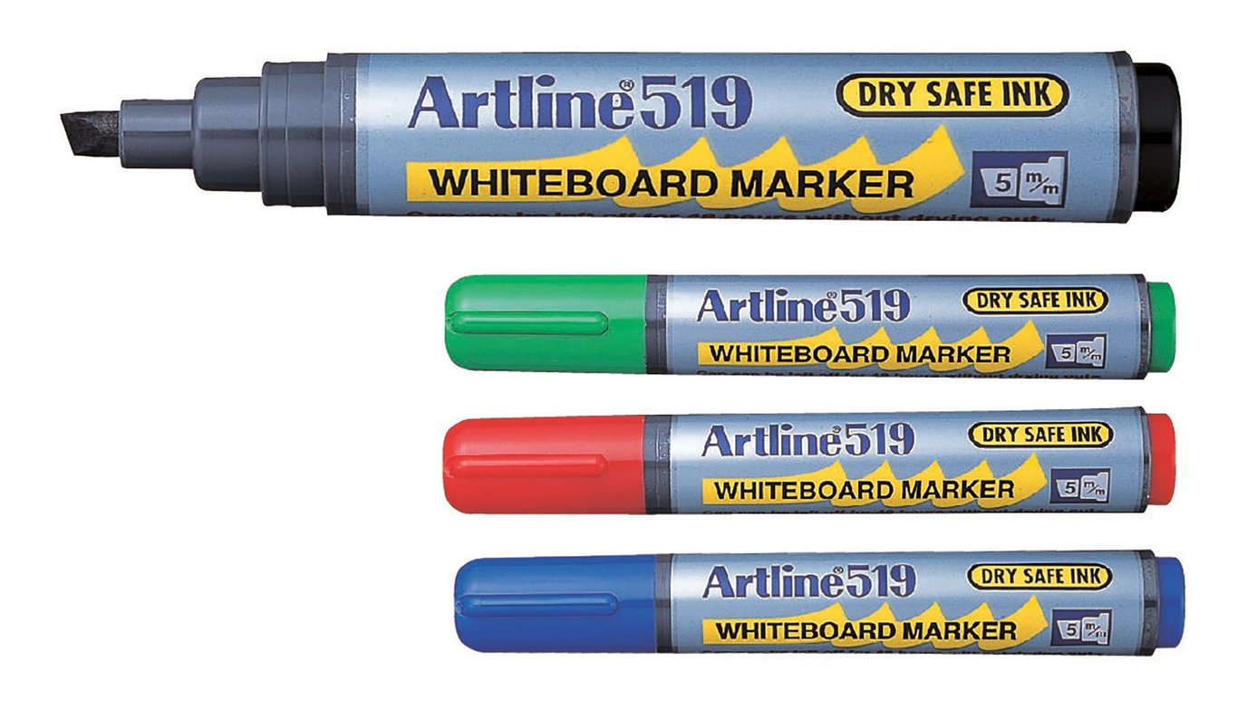 Whiteboardpenna Artline 519 Snedskuren Svart 2-5mm 13130019_3