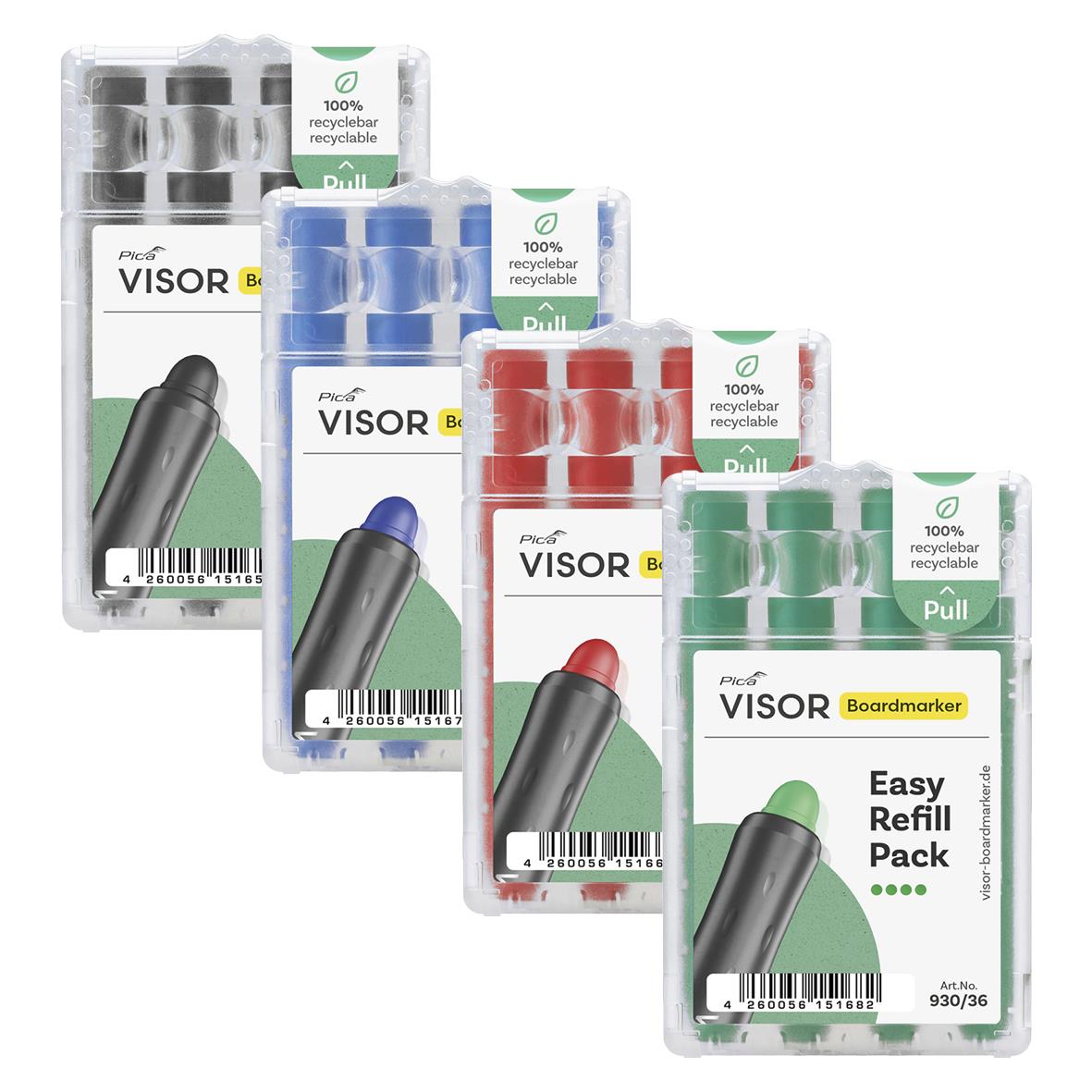 Refill Whiteboardpenna Pica Visor i olika färger i förpackningar