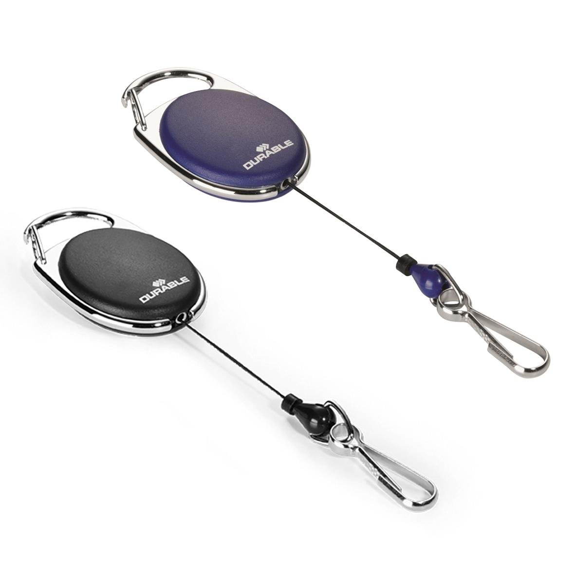 Jojo Durable Style 8327 enkelpack med svart och blå väska och krok för nycklar eller bältesclip