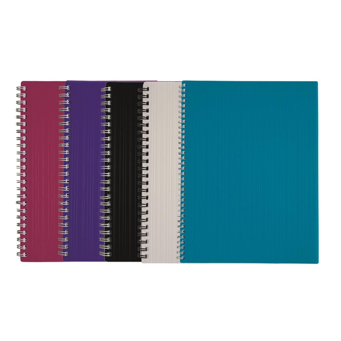 Kollegieblock med barcode PP linjerat svart i olika färger