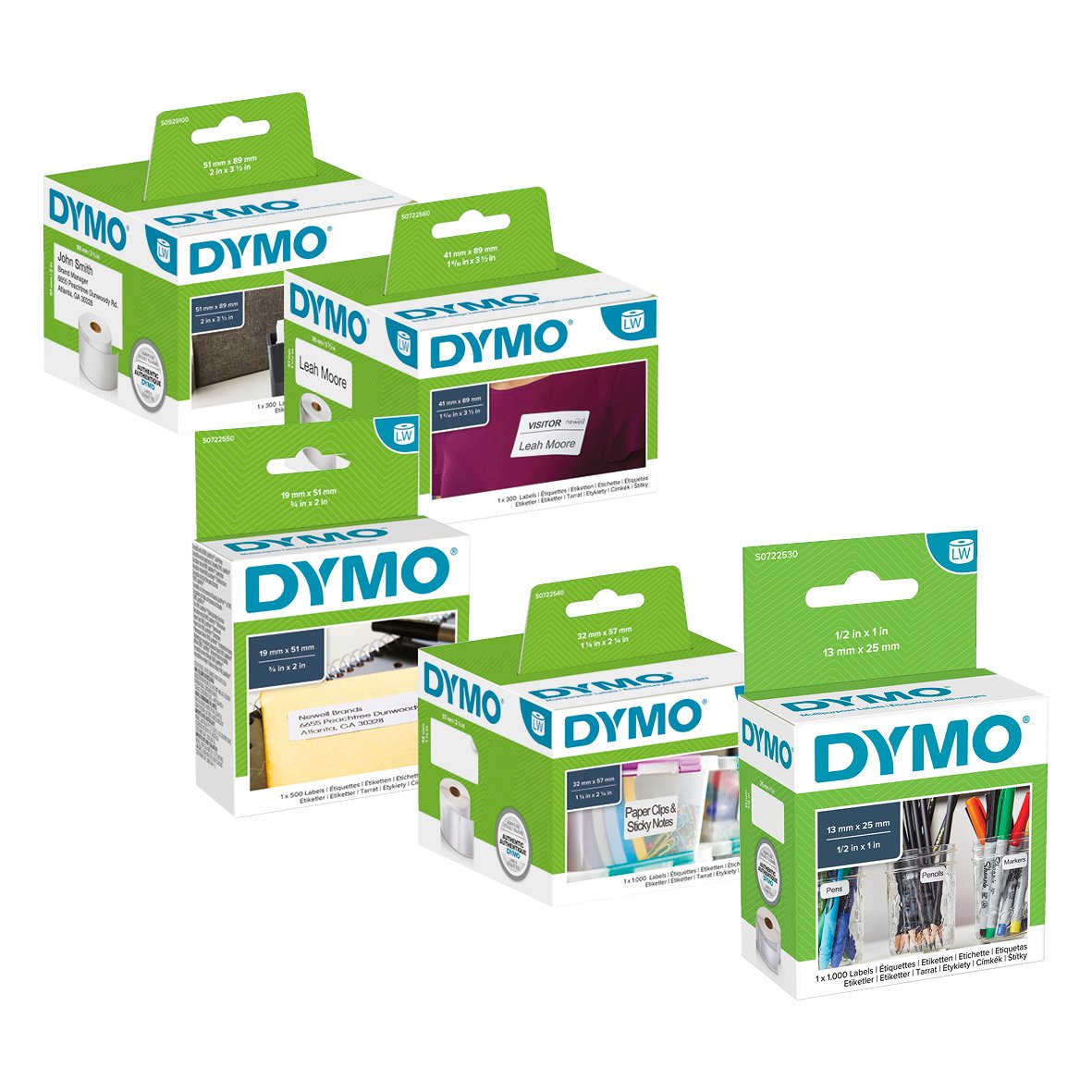 Dymo etikett för LabelWriter, hållbar vit 59x102mm, olika förpackningar