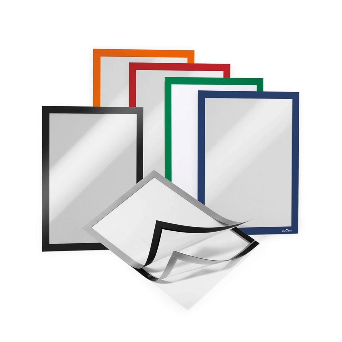 Storpack självhäftande Duraframe informationsramar i olika färger