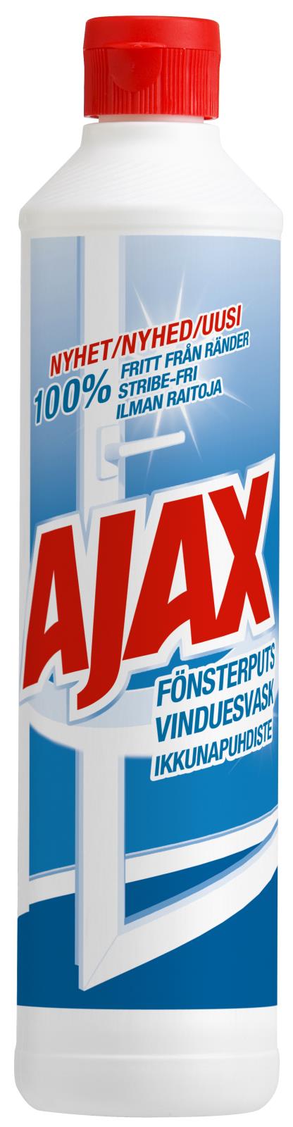Ajax fönsterputs 500ml flaska med röd kork, för fönster och glasrengöring