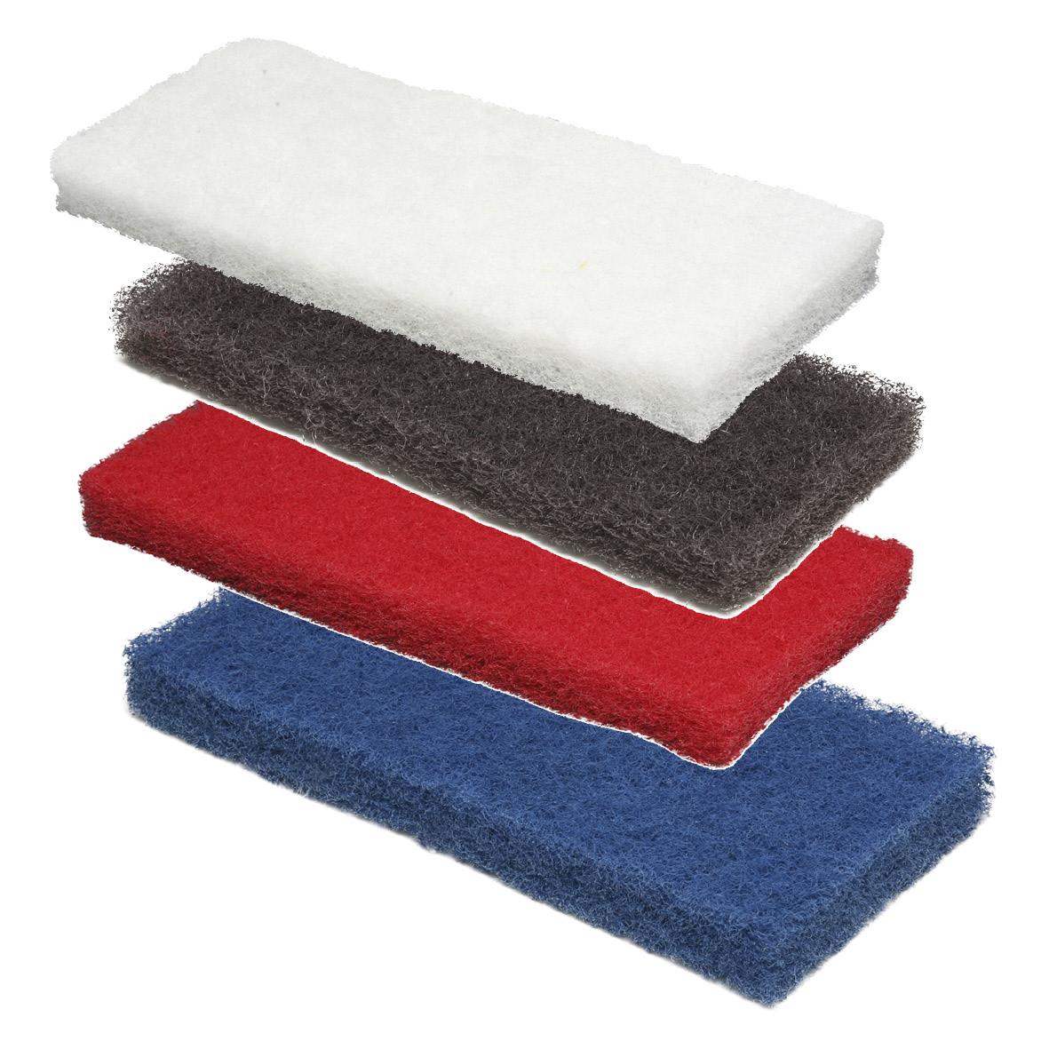 Fyra skurblock i olika färger och storlekar, 125x250 mm