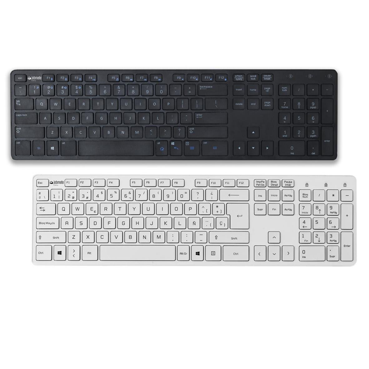 Tangentbord Jobmate Slim med sladd, svart, fullstort tangentbord