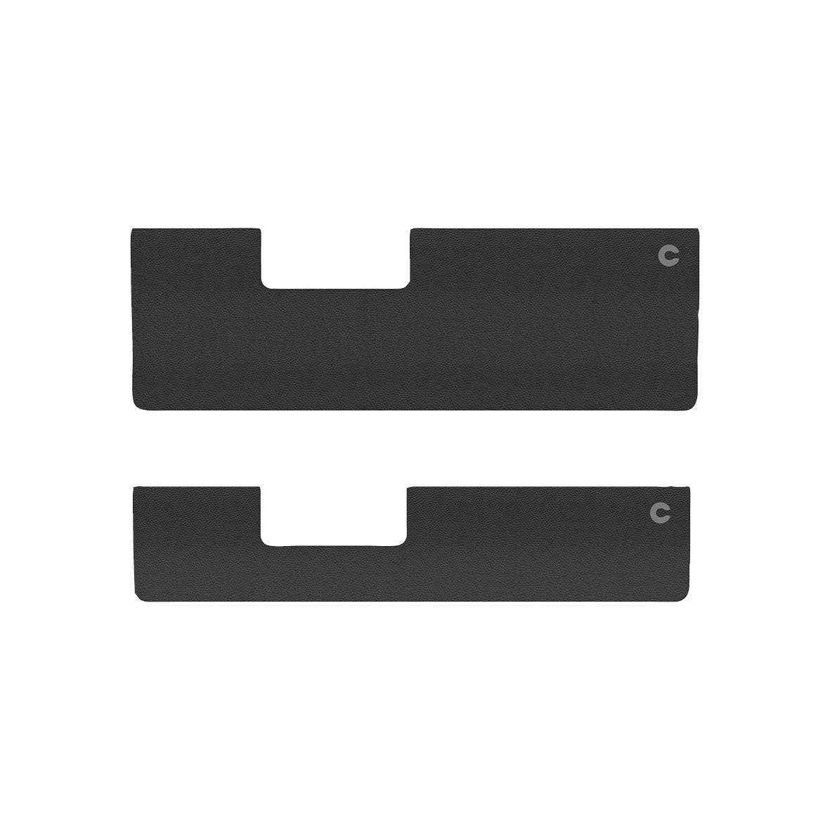 Handledsstöd för musmatta i veganskt läder, svart, ergonomisk design