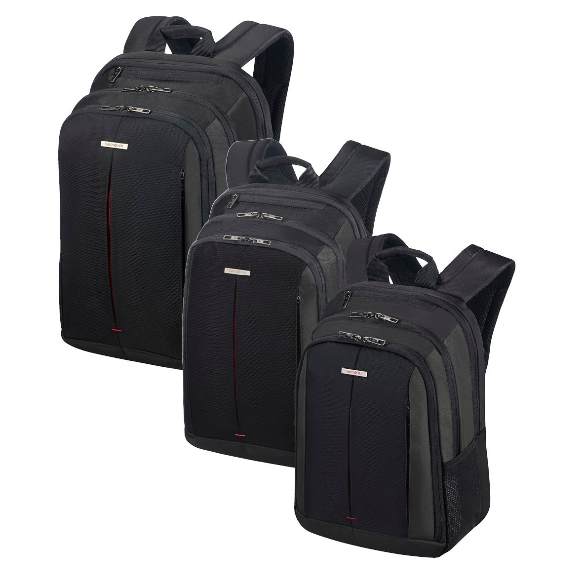 Tre Samsonite Guardit 2 ryggsäckar för 14, 15 och 17 tum