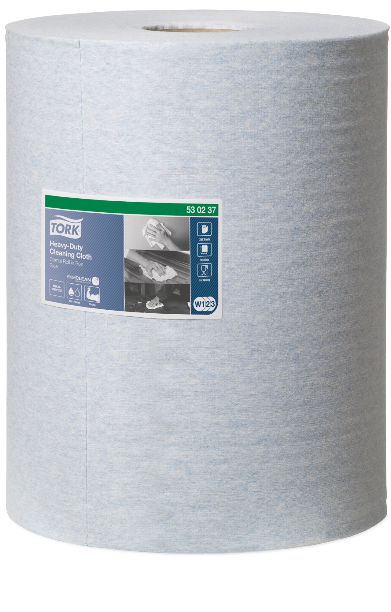 Industrirulle Tork W1/2/3 Reng Kraft 1-lg blå 320mm x 106m