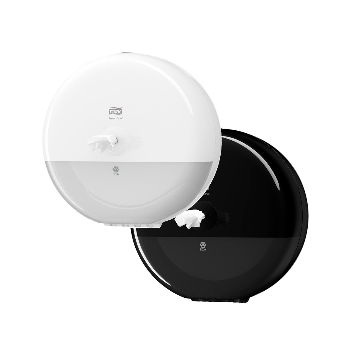 Dispenser för toalettpapper Tork T8 SmartOne i vitt och svart design